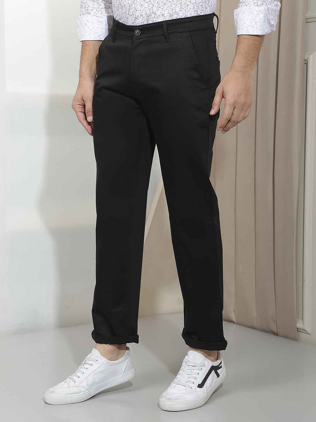 Classic Black Straight Trousers