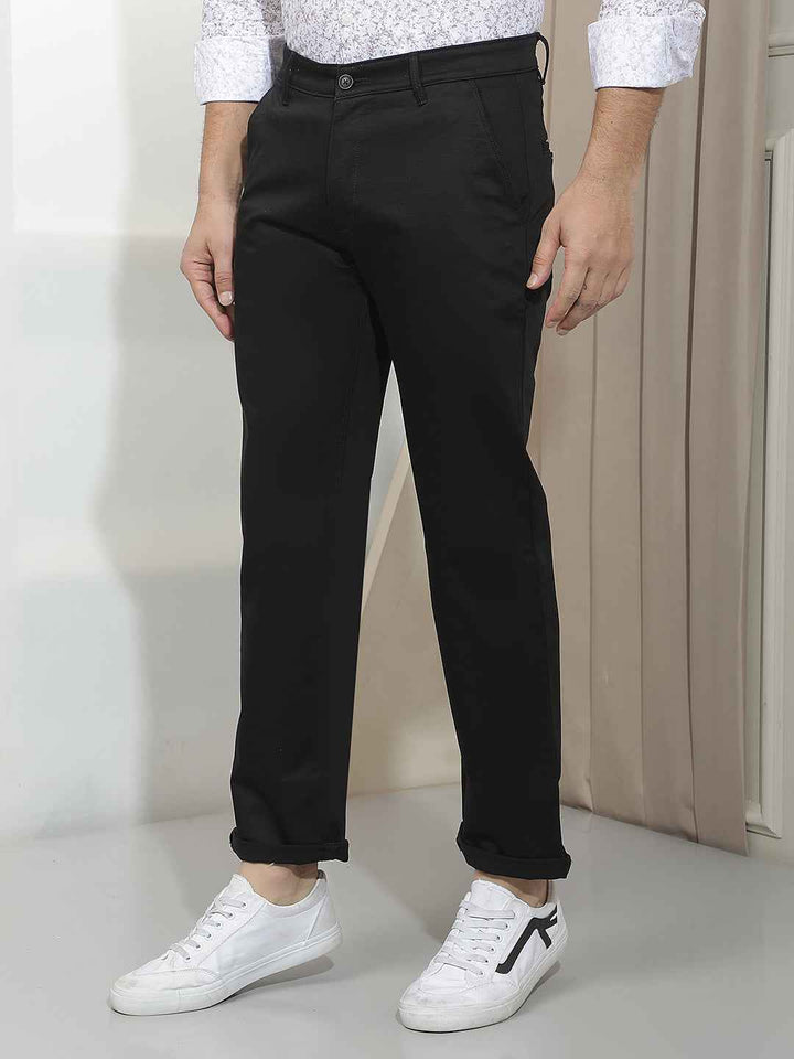 Classic Black Straight Trousers