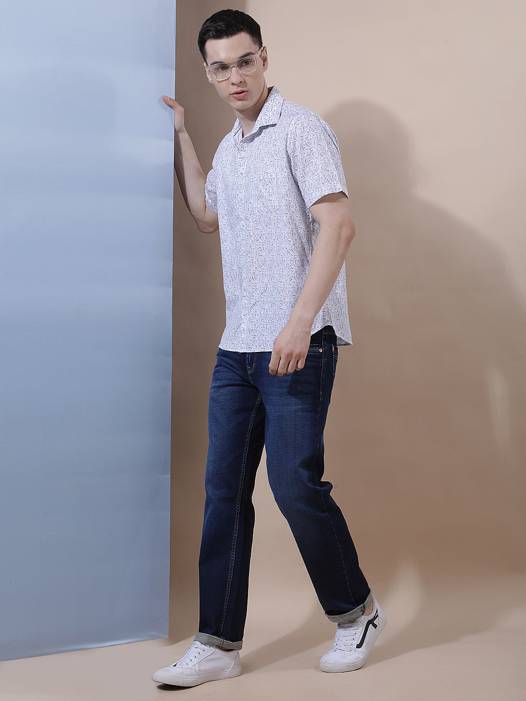 Essential Heather Grey Printed Shirt