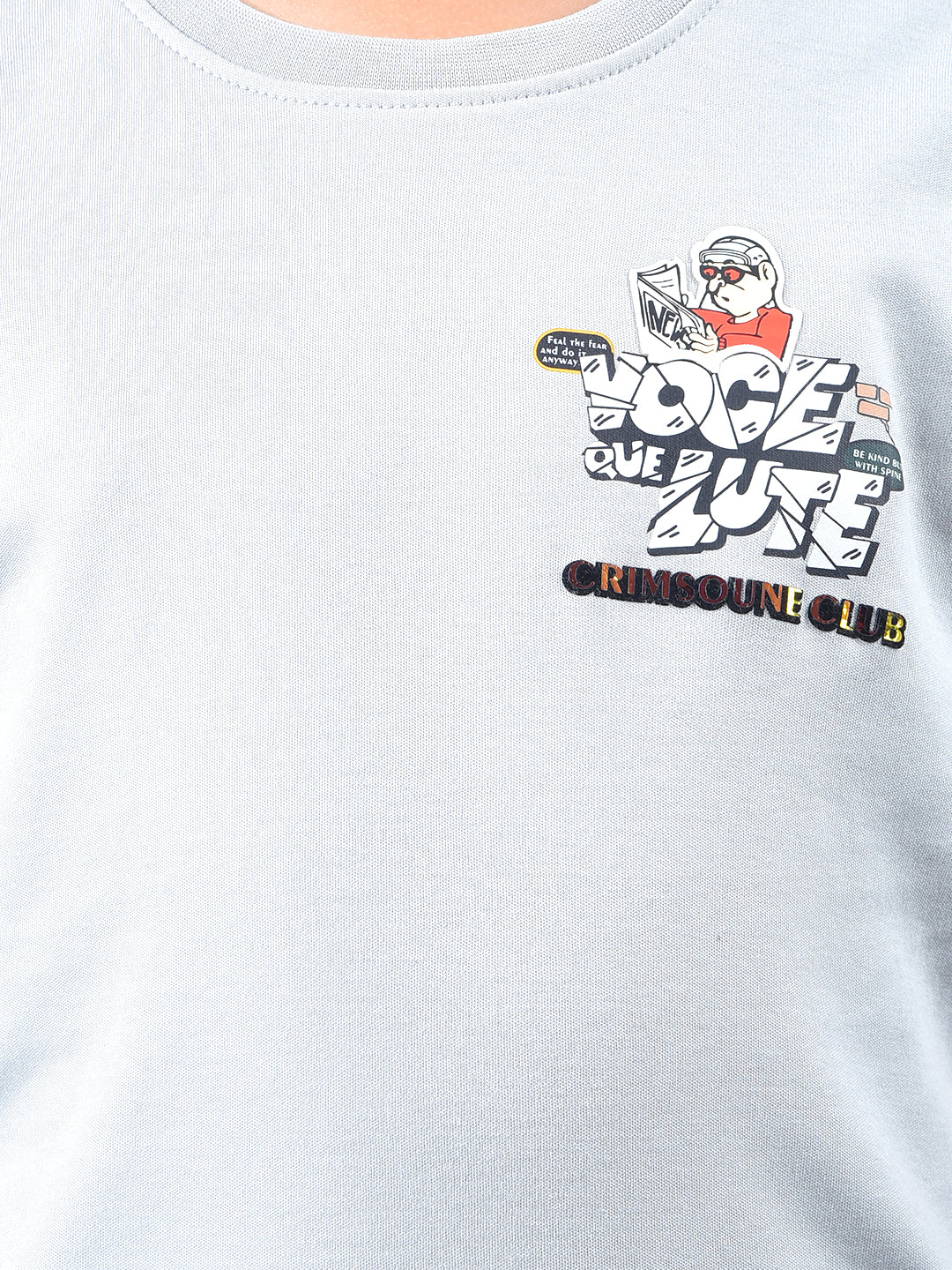 Grey Typographic Print T-Shirt