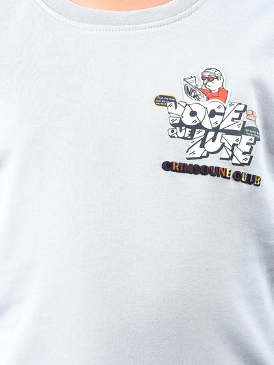 Grey Typographic Print T-Shirt