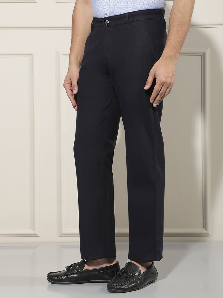 Navy Blue Straight Trousers