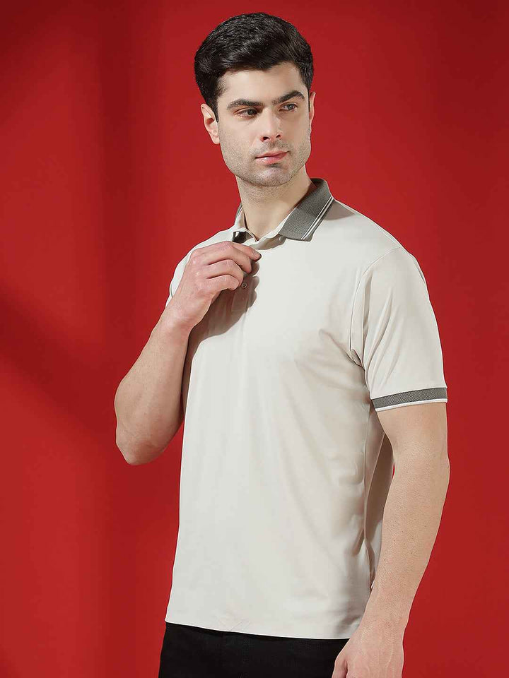 Beige Classic Polo T-Shirt