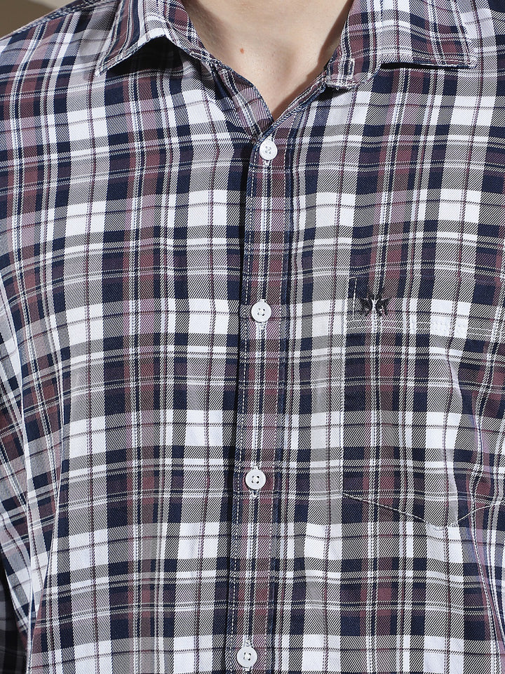 Multicolor 100% Cotton Checked Shirt