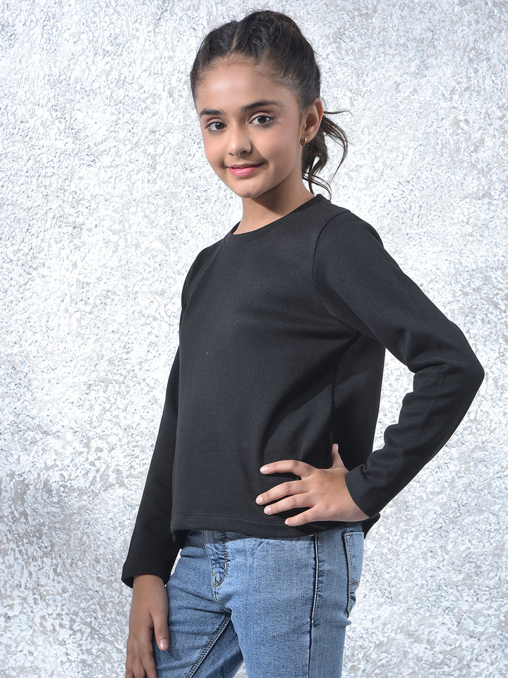 Sophisticated Black Knitted T-Shirt