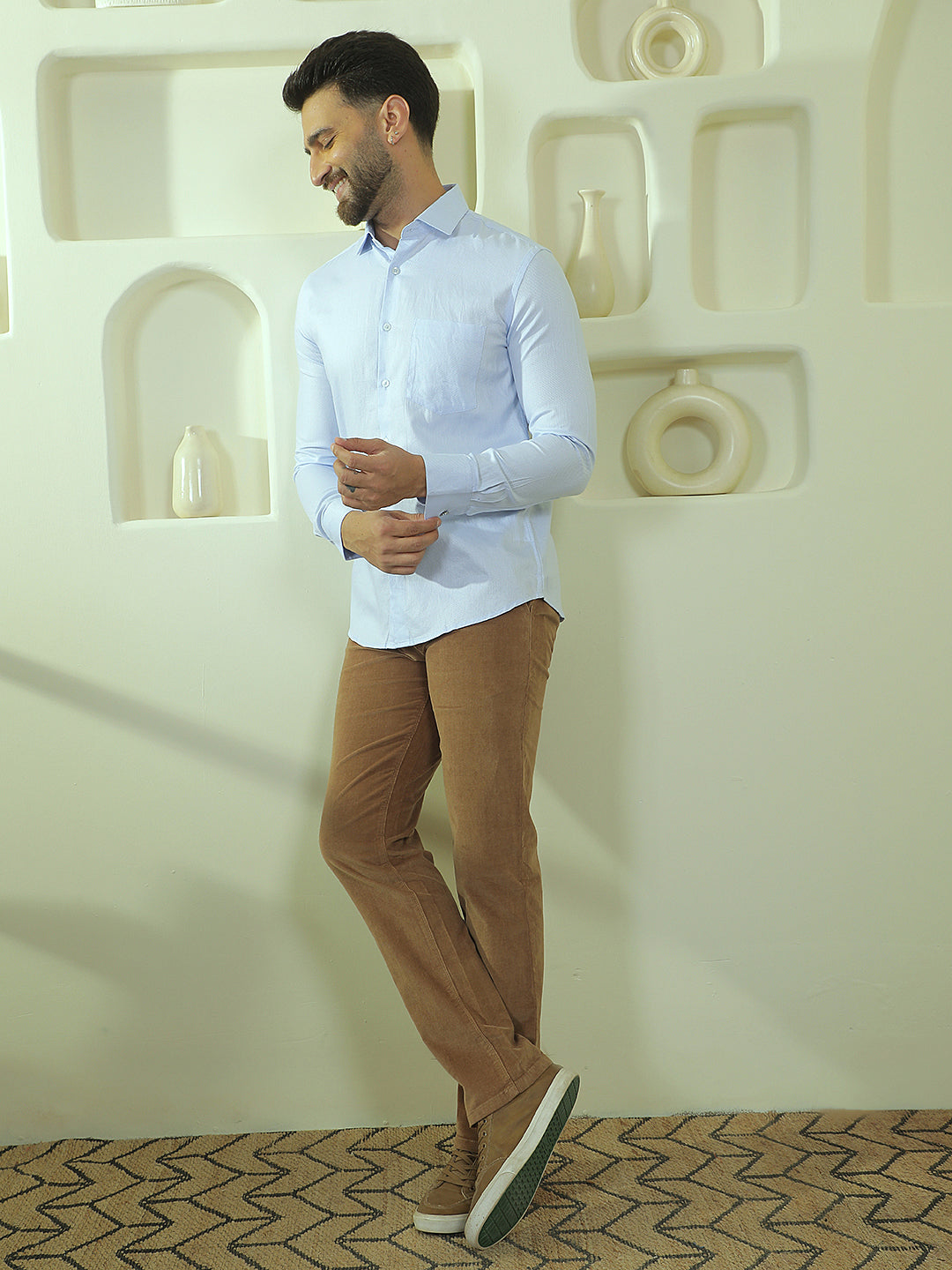 Blue 100% Cotton Shirt