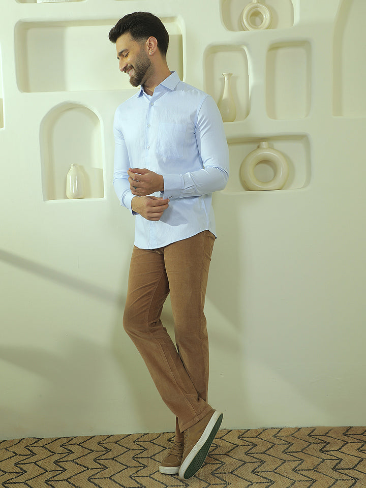 Blue 100% Cotton Shirt