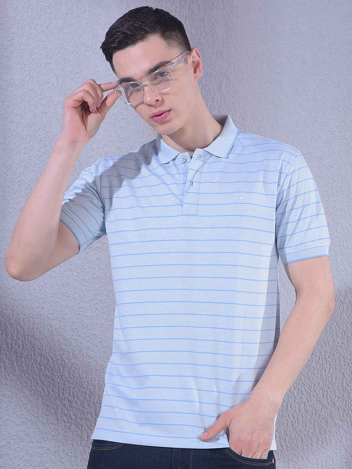 Blue Horizontal Striped T-Shirt