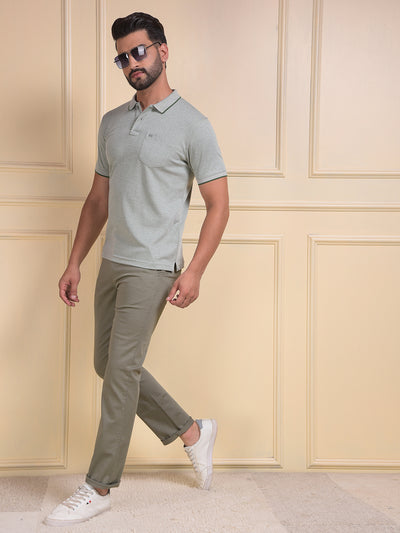 Green Polo Neck T-Shirt