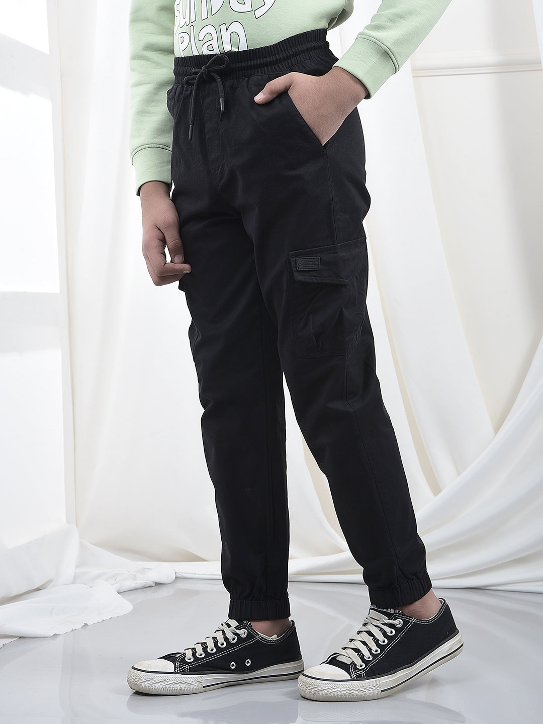 Black Utility Pocket Joggers