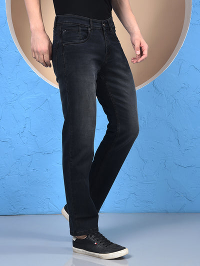 Sleek Silhouette Black Straight Jeans