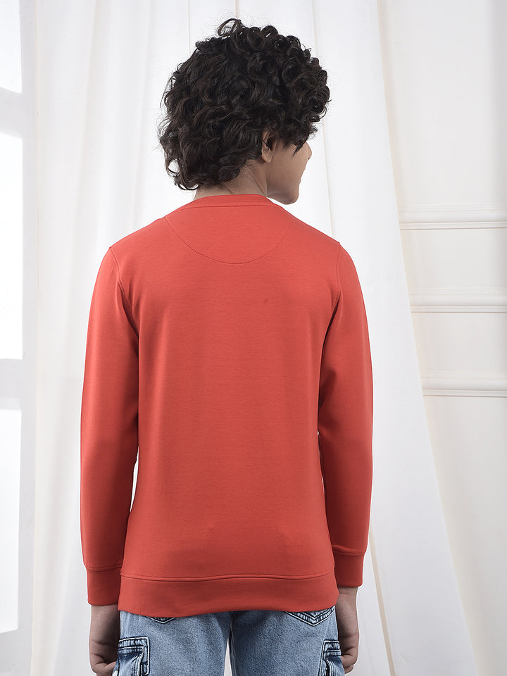 Brown Graphic Print Sweatshirt