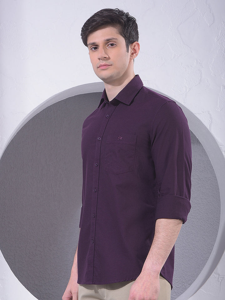 Wine 100% Cotton Shirt