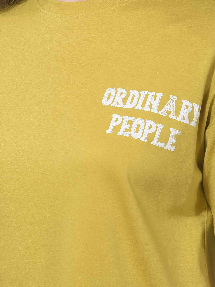 Mustard Graphic Print T-Shirt