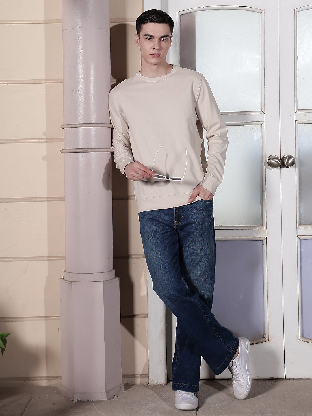 Tailored Cream Beige Sweatshirt