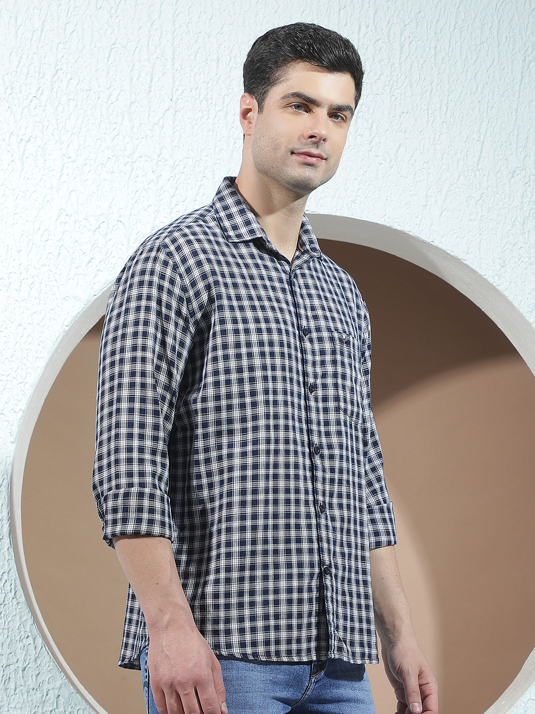 Fawn 100% Cotton Checked Shirt