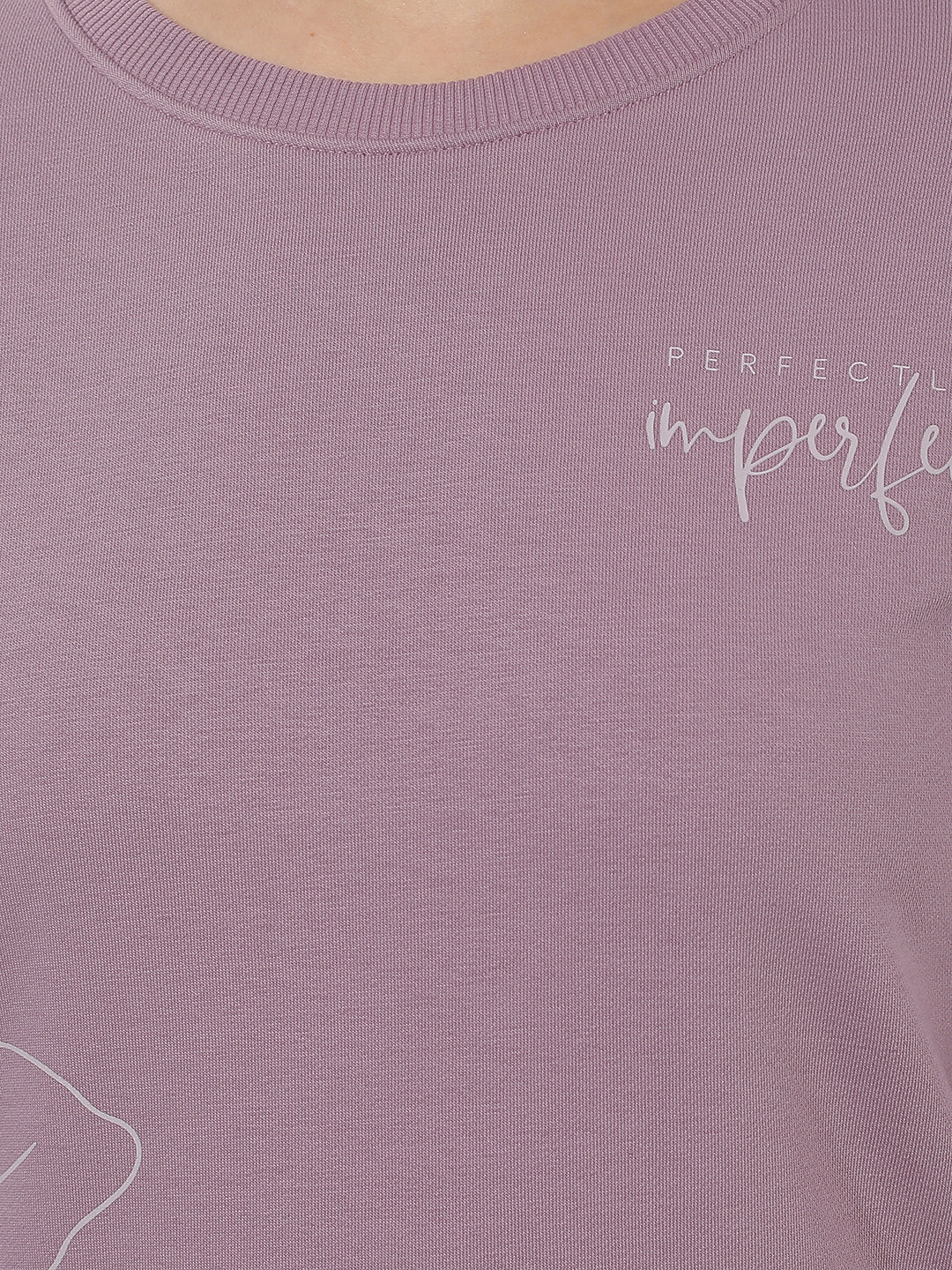 Purple Graphic Print Sweatshirt