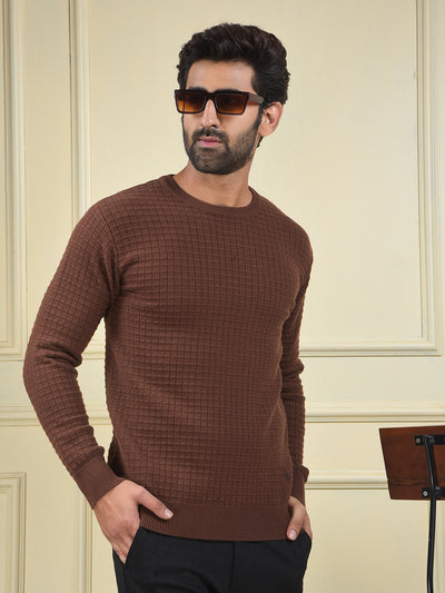 Urban Brown Jacquard Sweater