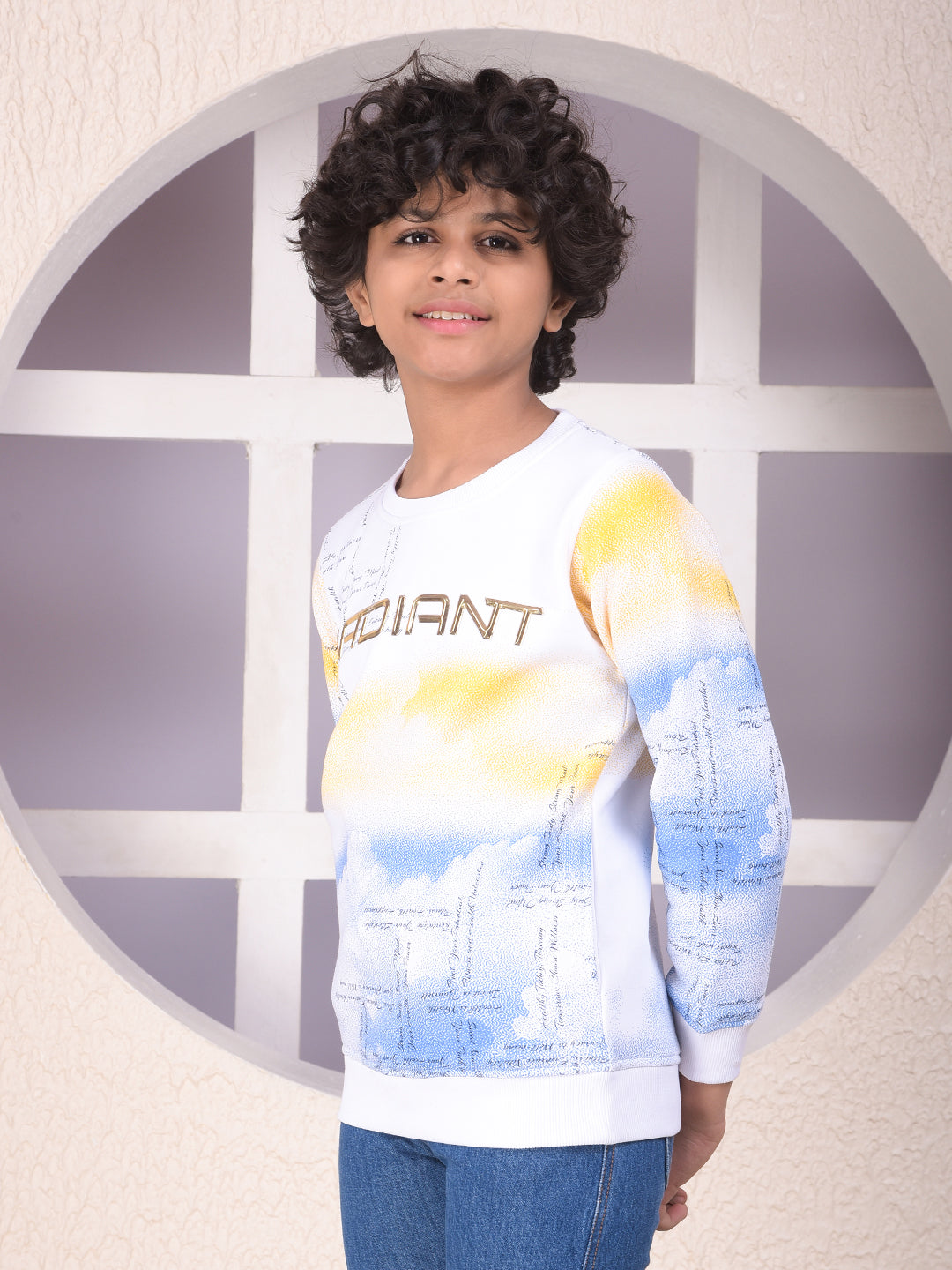 Multi-Color Abstract Print Sweatshirt