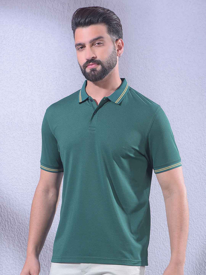 Green Polo Neck T-Shirt