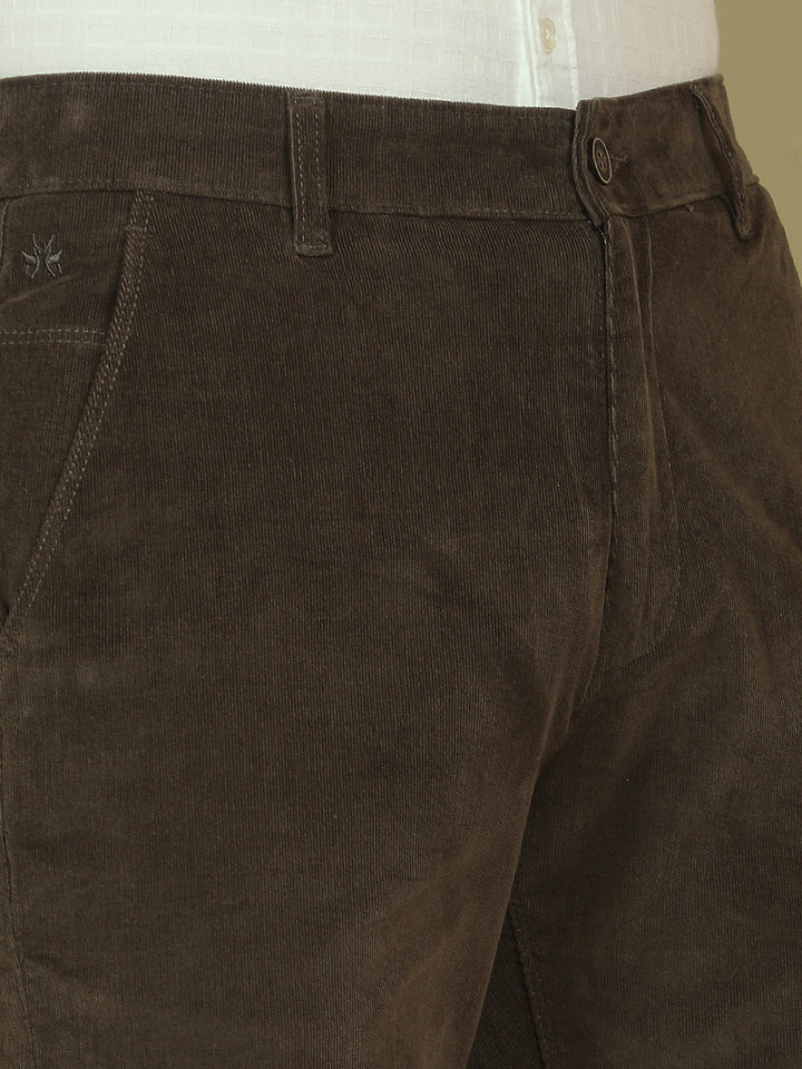 Olive Straight Corduroy Trousers