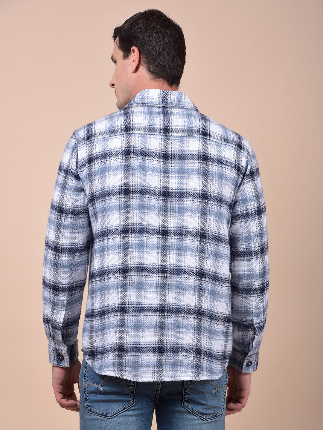 Blue Checked 100% Cotton Shirt