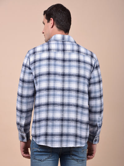 Blue Checked 100% Cotton Shirt