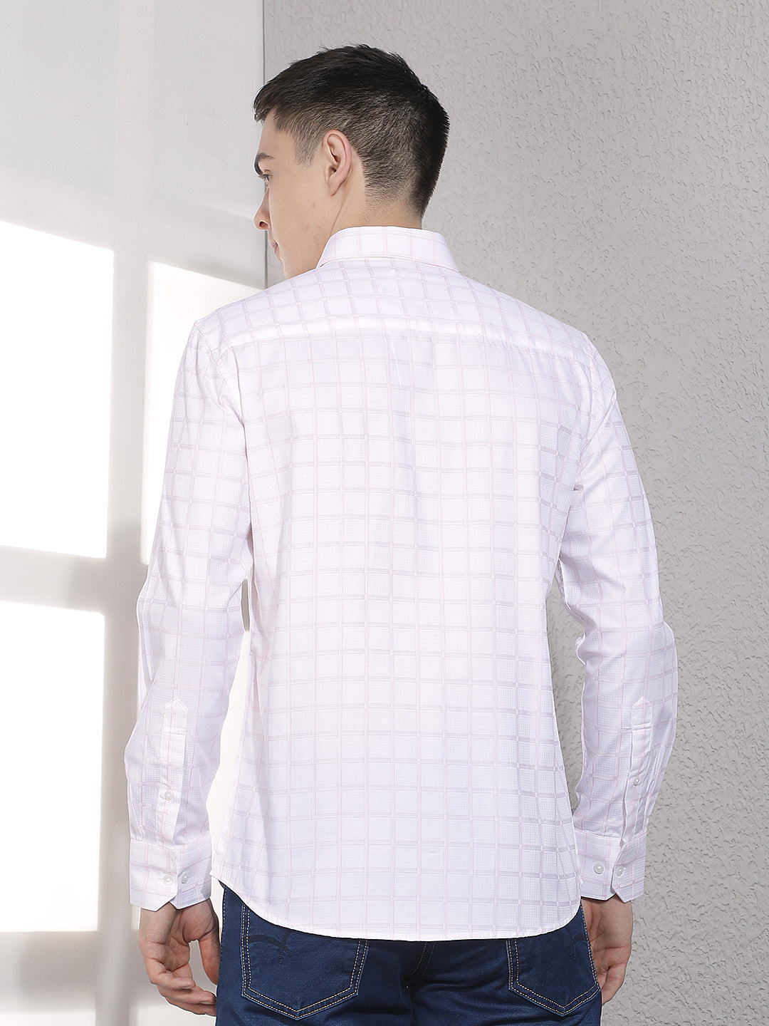 Pink Checked 100% Cotton Shirt