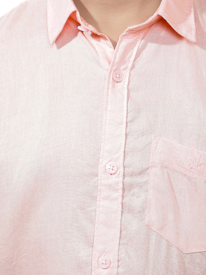 Soft Pink Linen Shirt