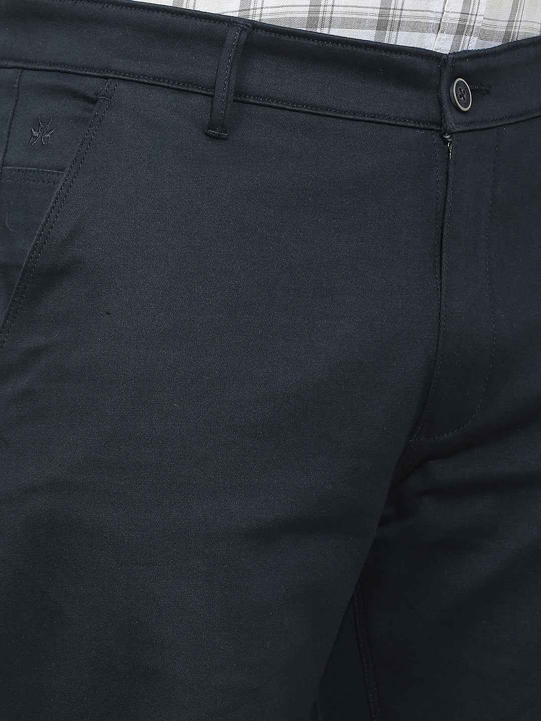 Navy Blue Straight Trousers