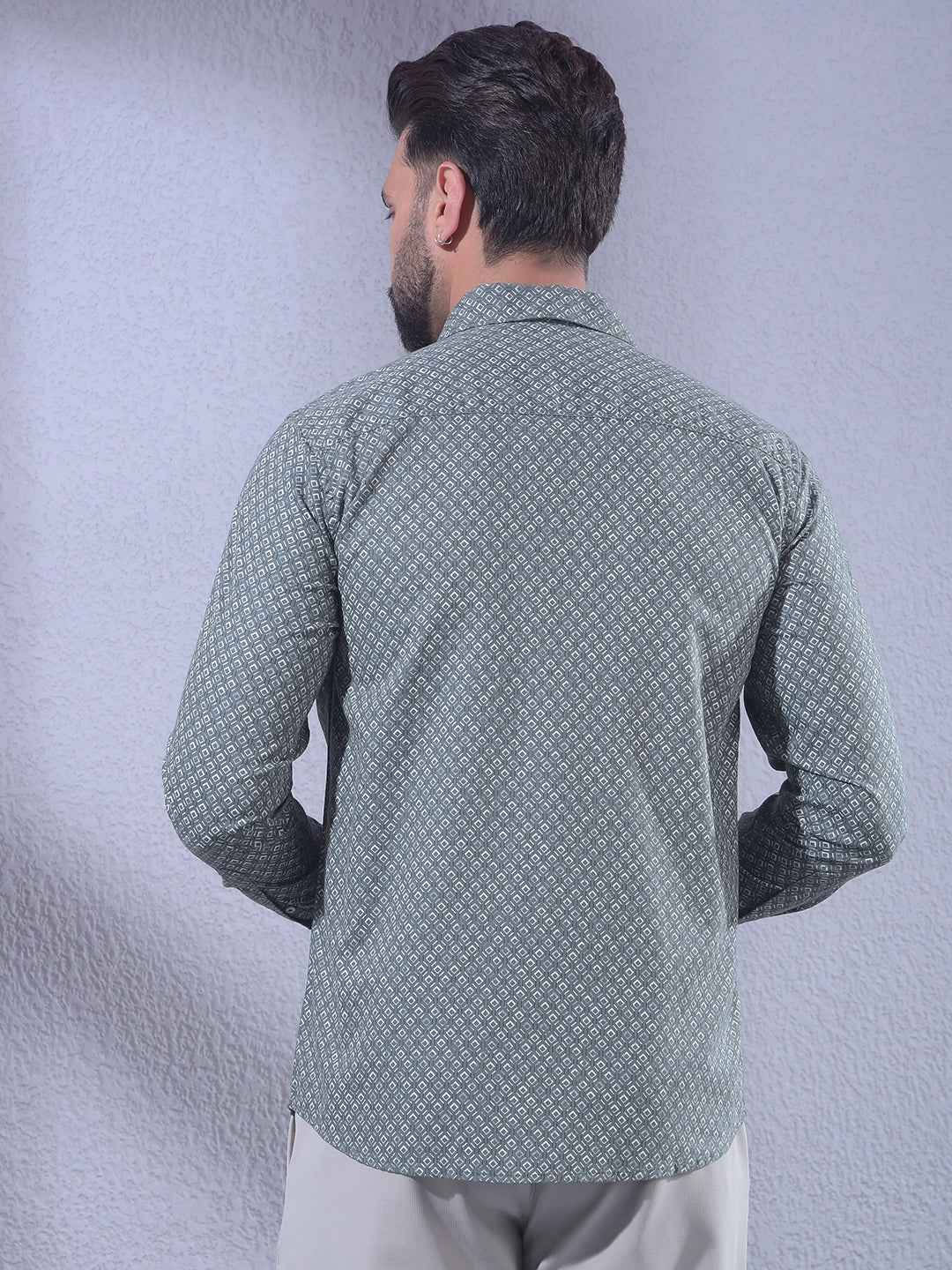 Green Printed Shirt