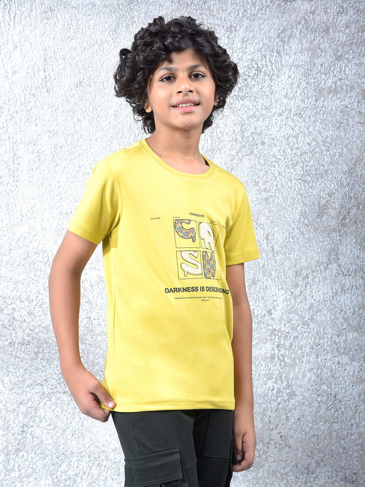 Mustard Embroidered T-Shirt
