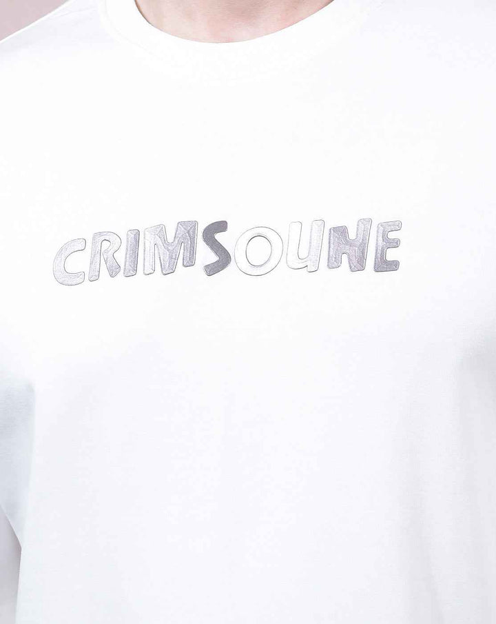 White Graphic Print 100% Cotton Oversized T-Shirt