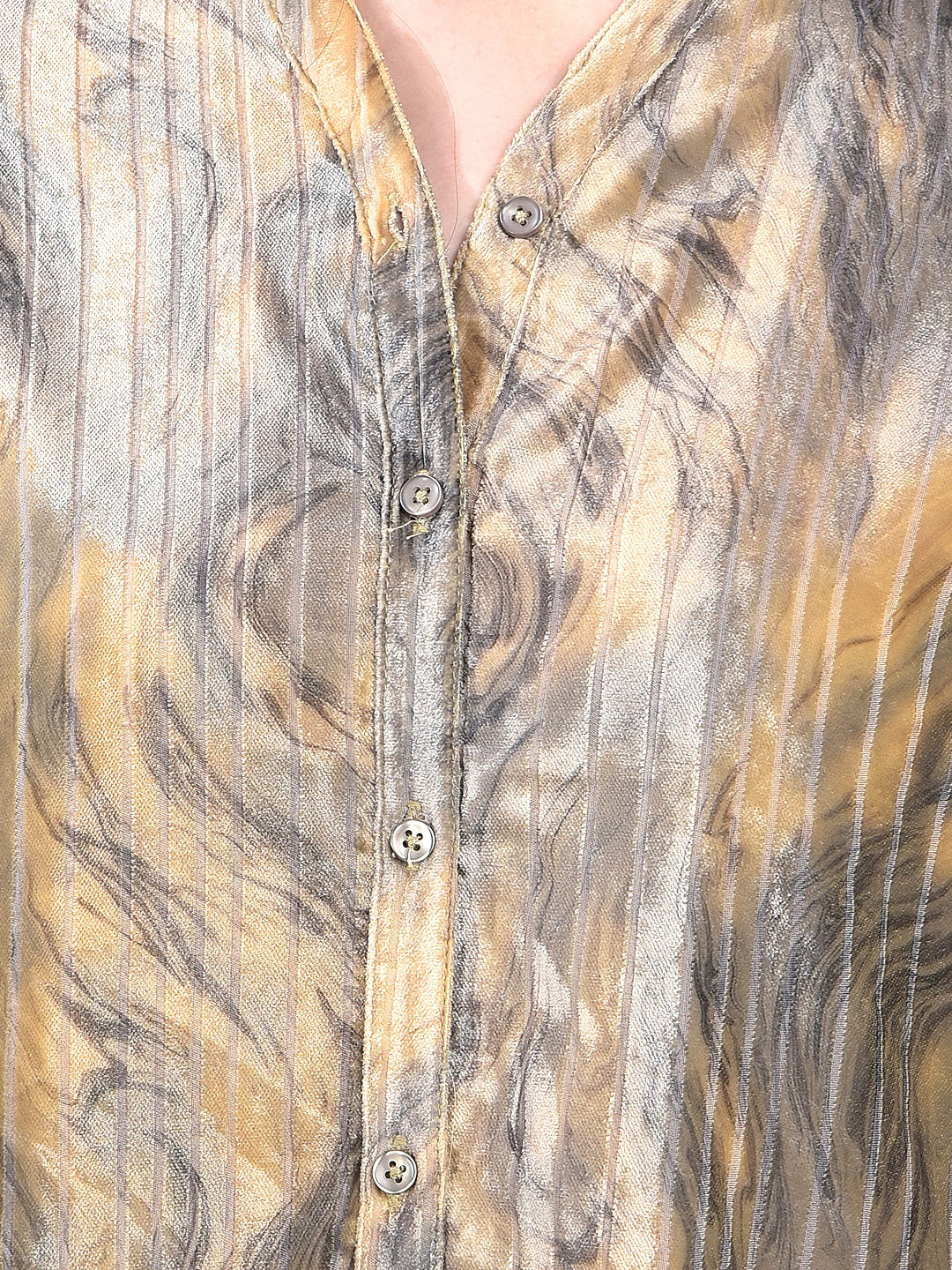 Blue Abstract Print Shirt