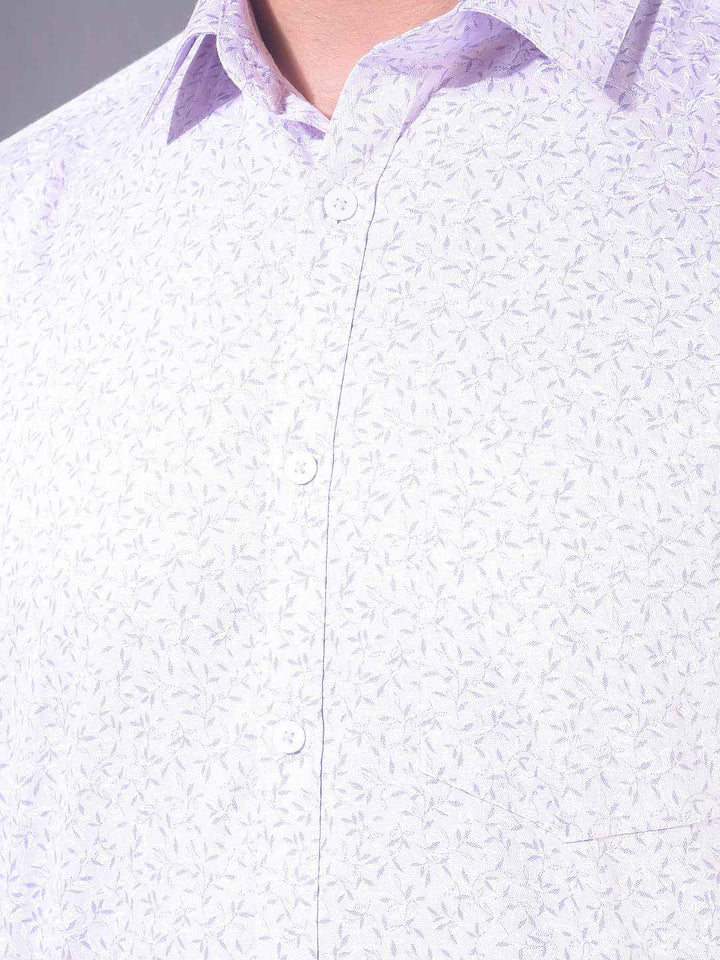 Purple Floral Print Shirt