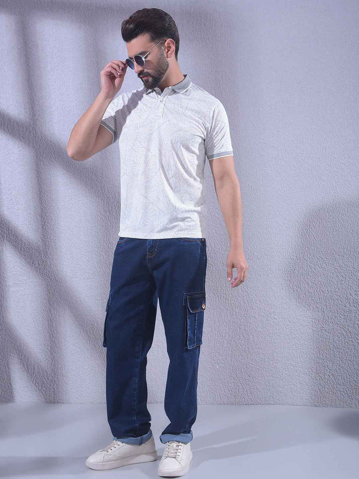 White Floral Print T-Shirt