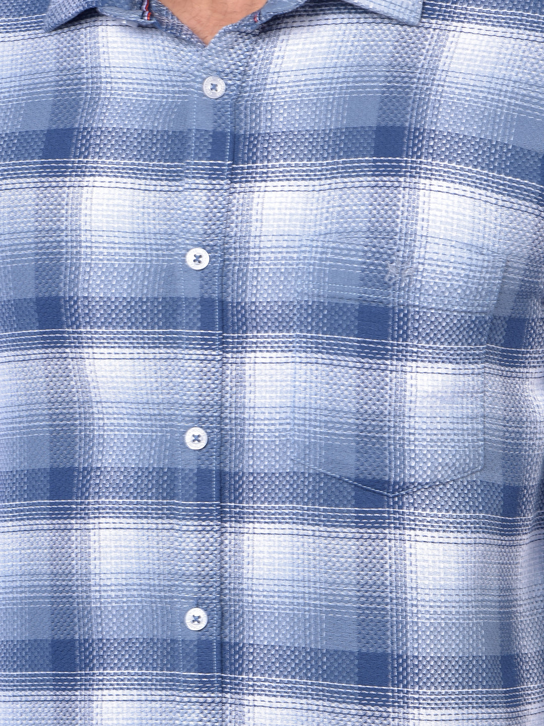 Grey Checked 100% Cotton Shirt