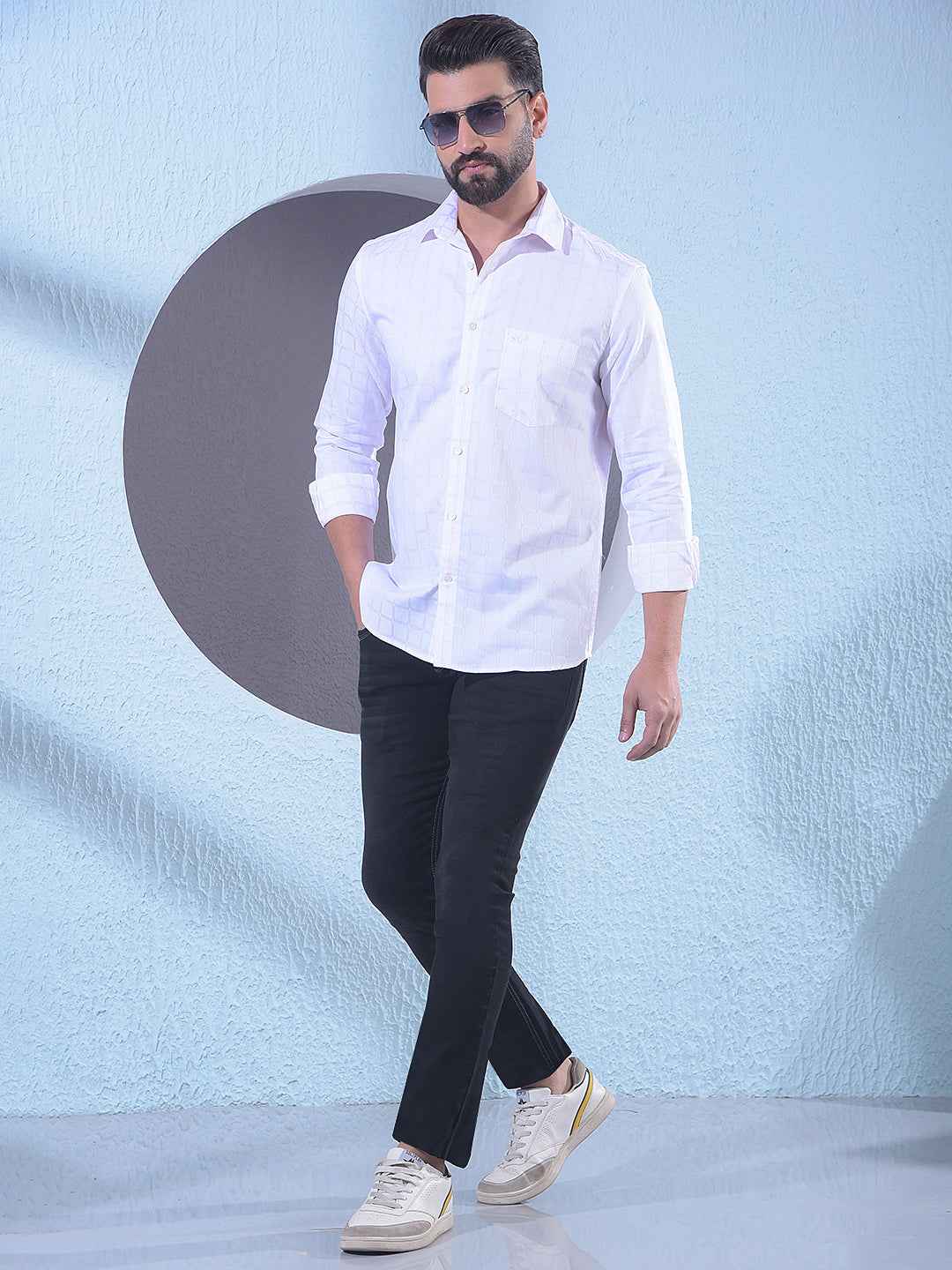 Pink Checked 100% Cotton Shirt