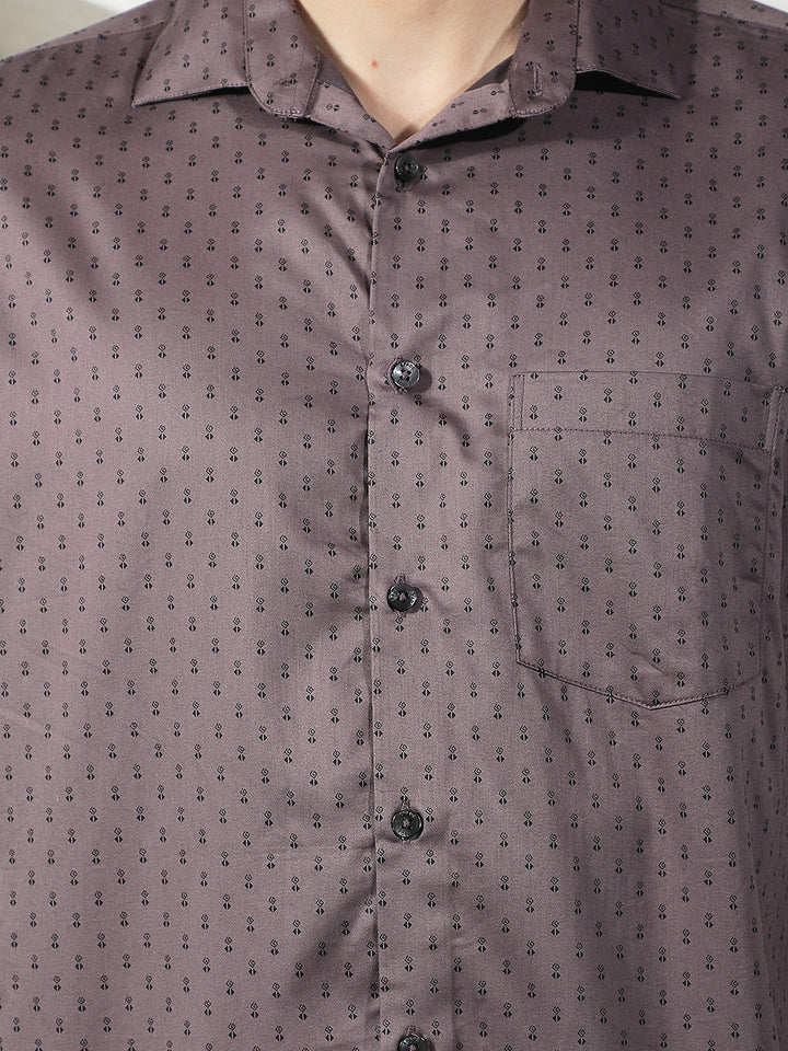 Purple Micro Print Shirt