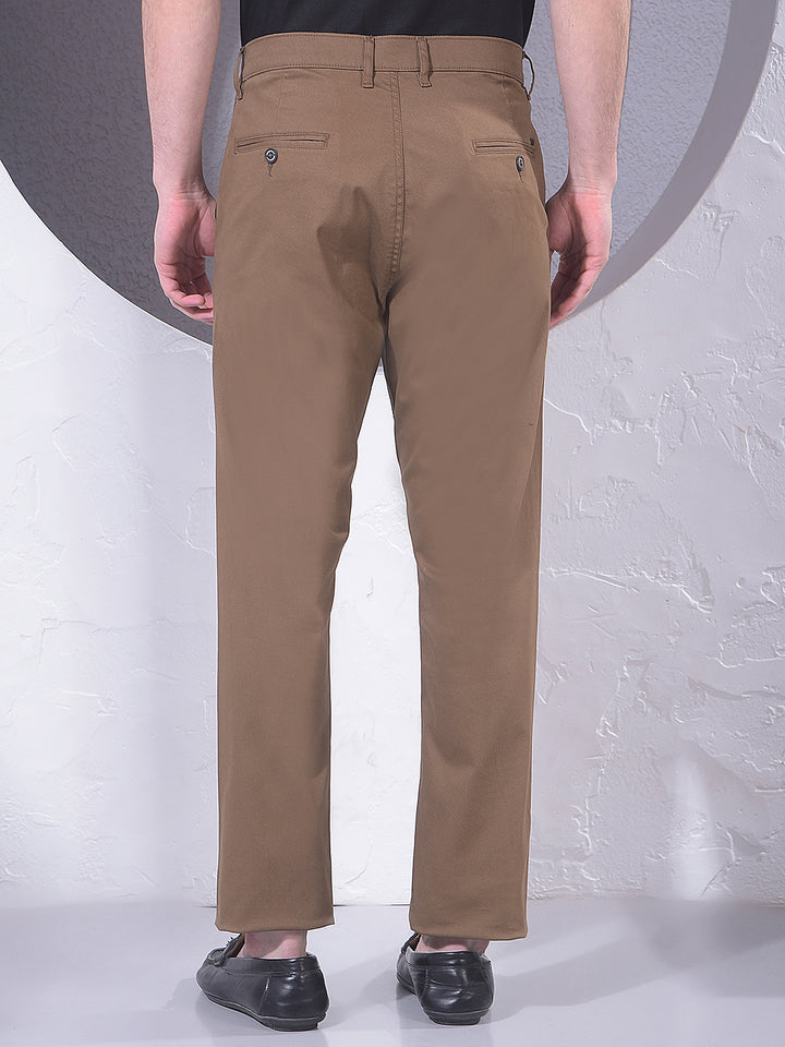Earthy Brown Printed Trousers