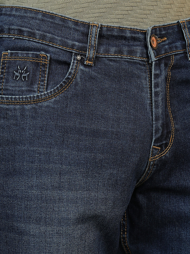 Blue Straight Stretchable Jeans