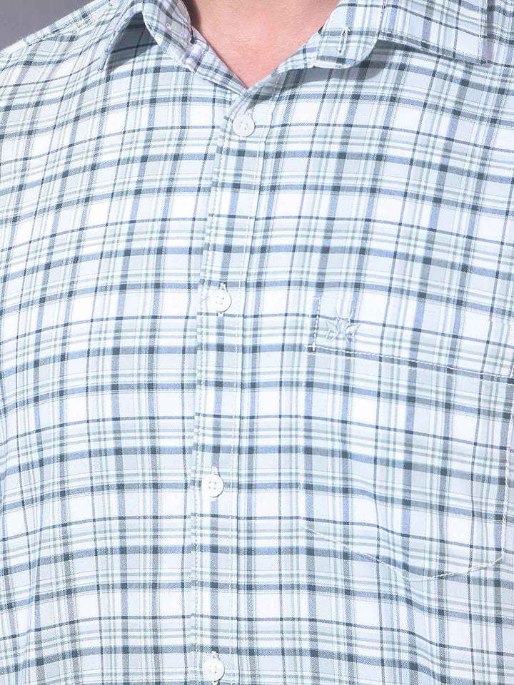 Green Checked 100% Cotton Shirt