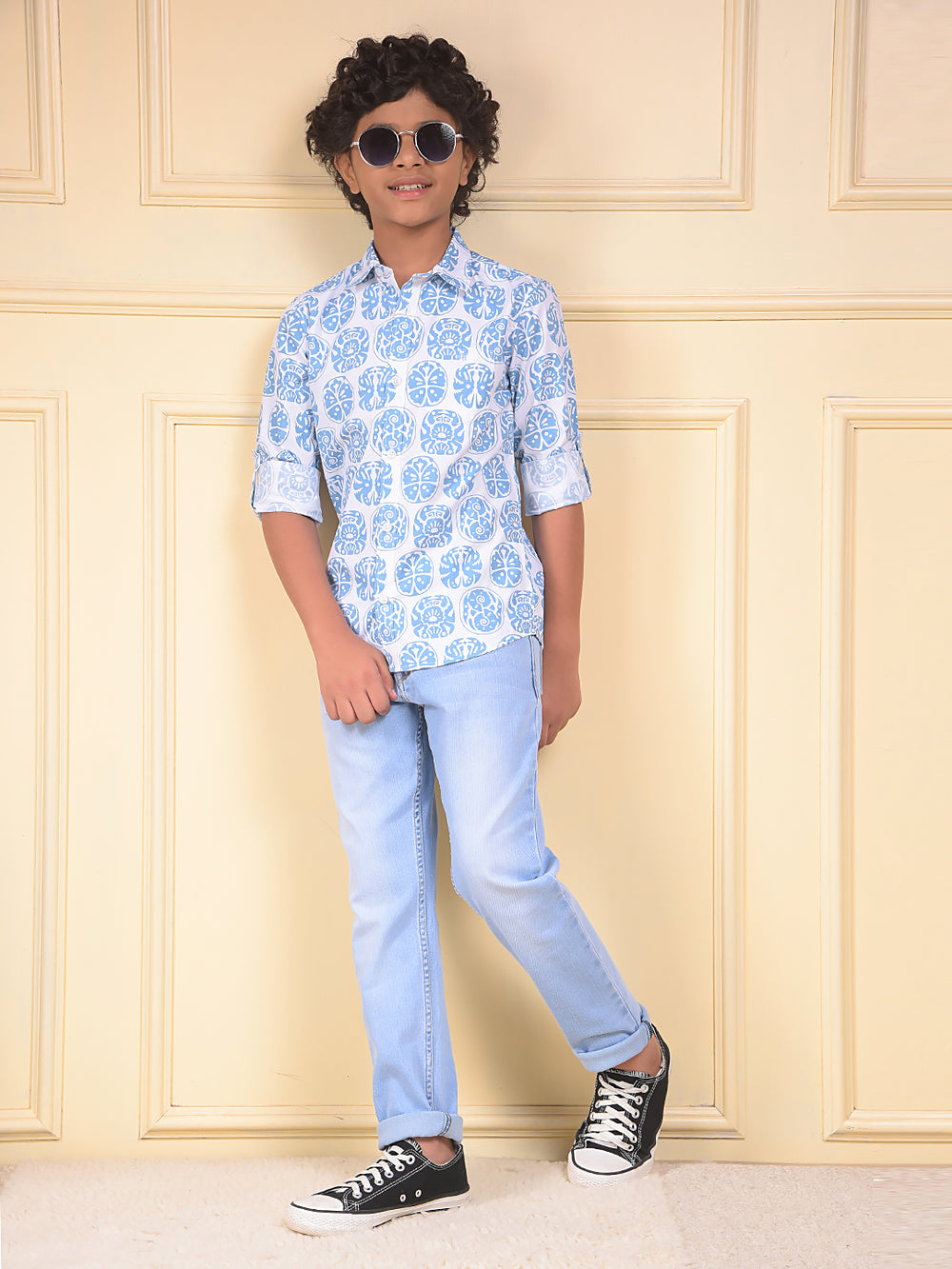 Stylish Blue Printed Shirt