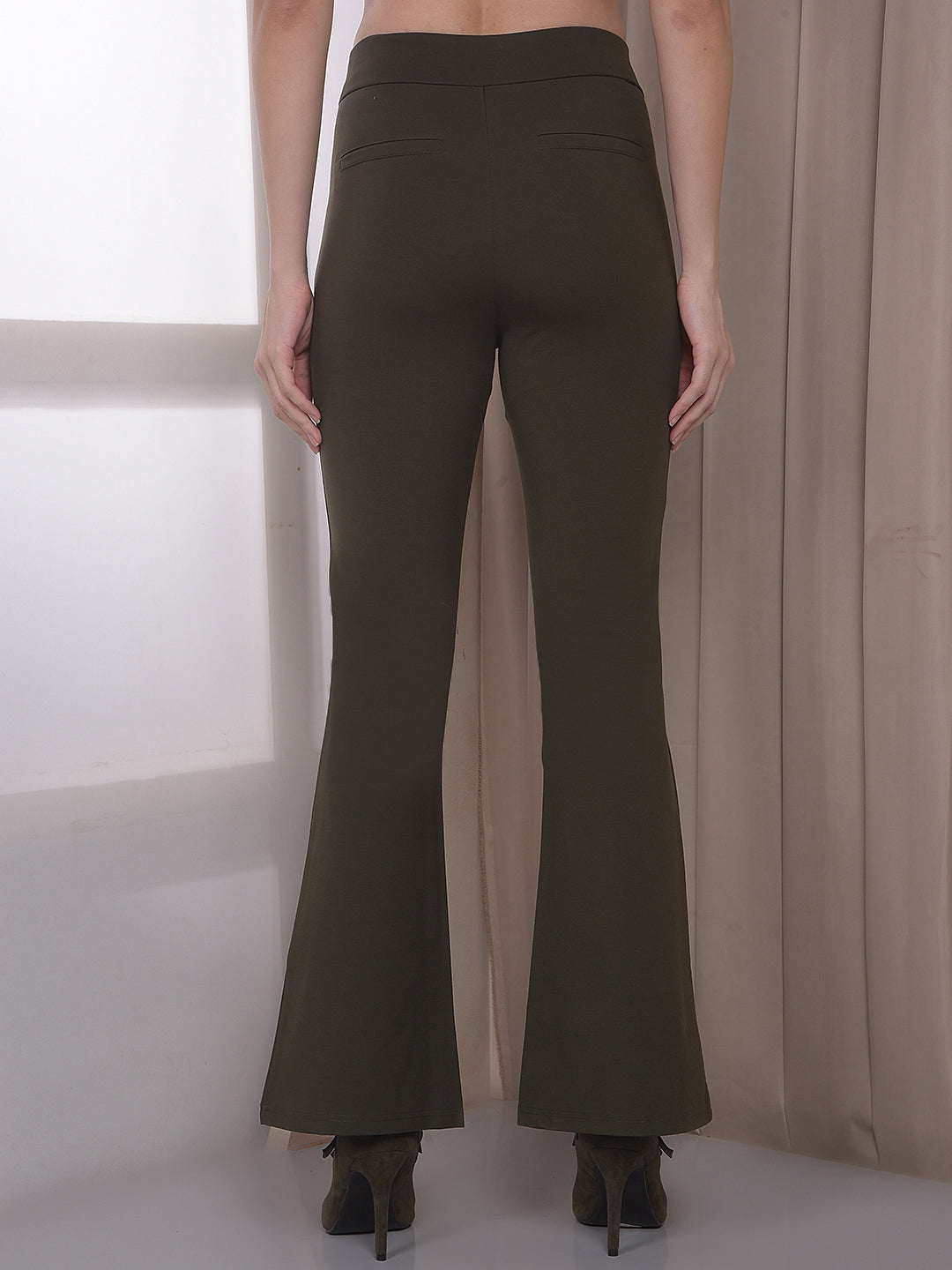 Olive Bootcut Treggings