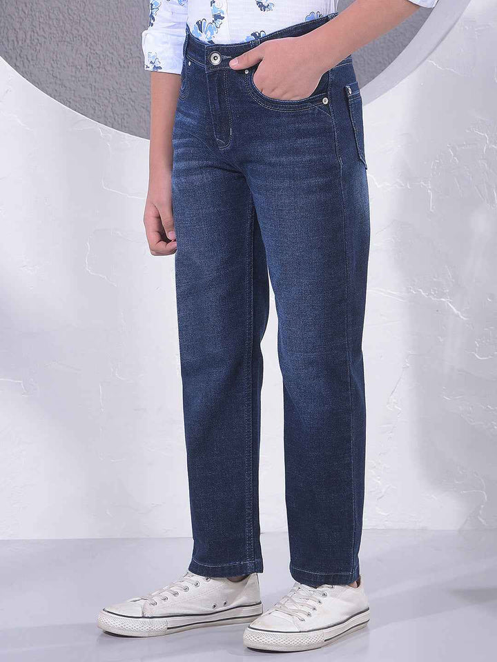 Deep Blue Modern Street Jeans