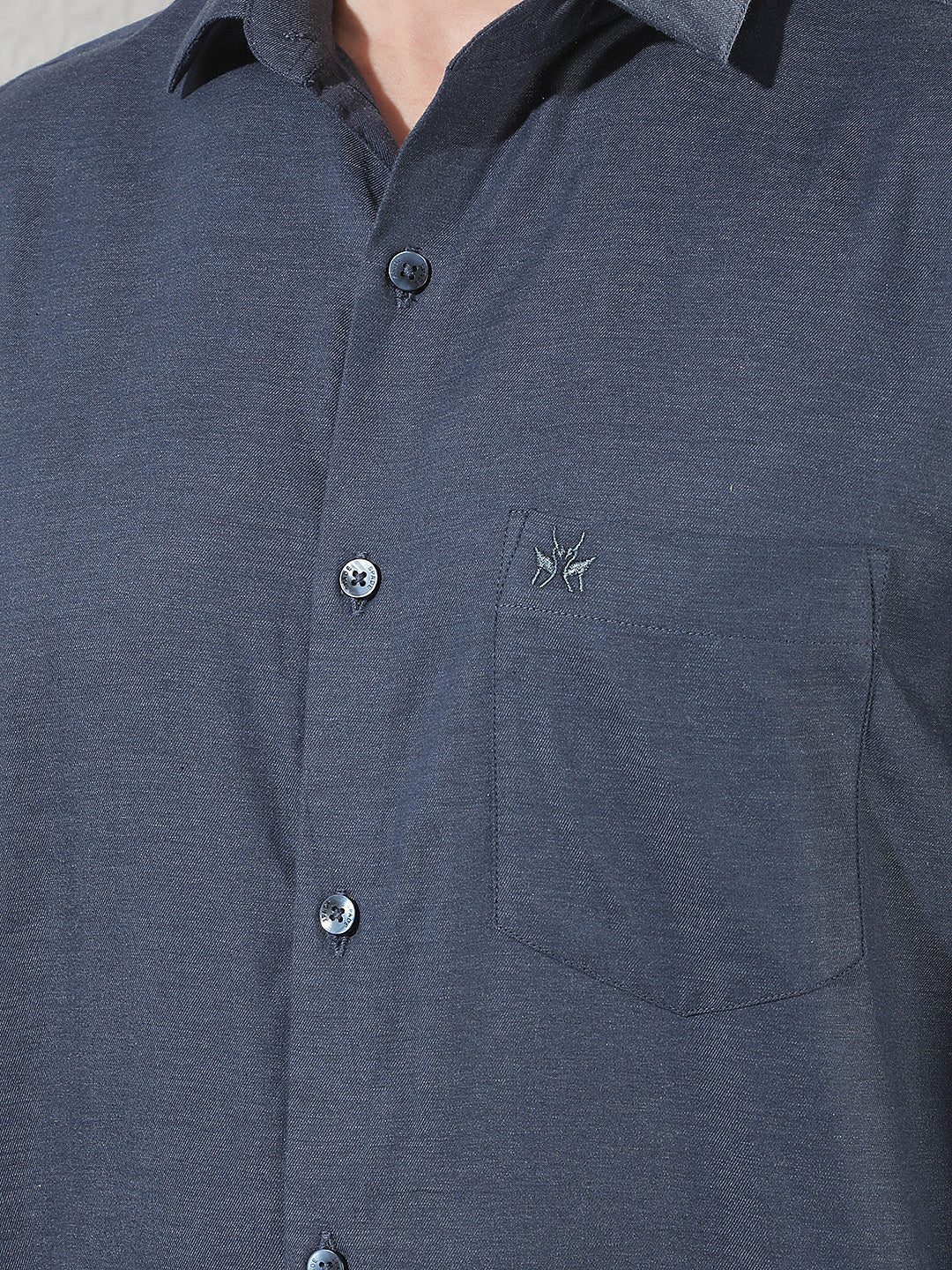Navy Blue 100% Cotton Shirt