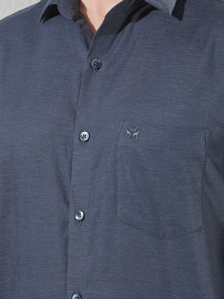 Navy Blue 100% Cotton Shirt