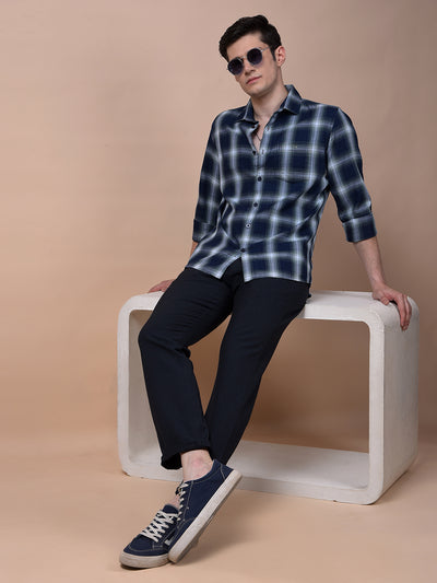 Green Checked 100% Cotton Shirt