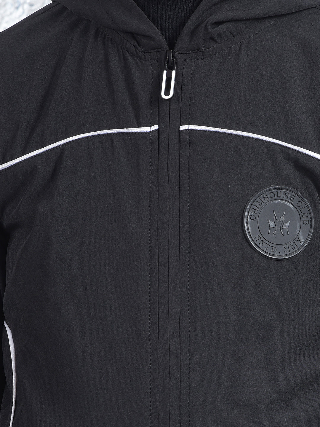 Black Hooded Neck Sweatshirt