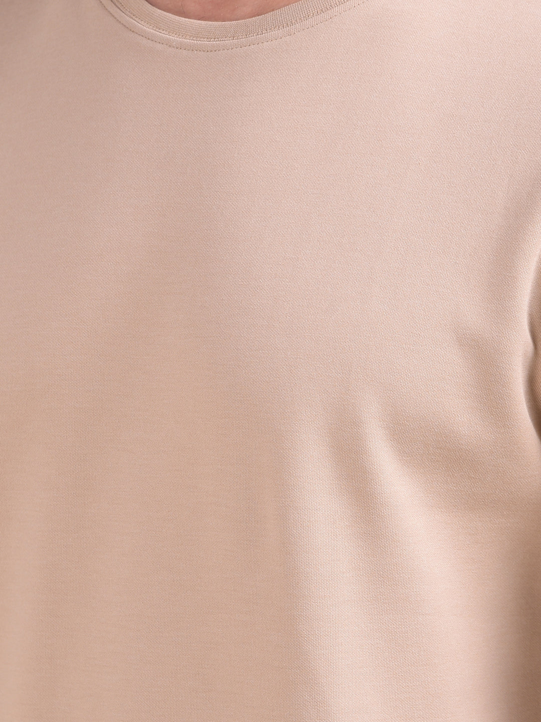Beige Crew Neck Sweatshirt
